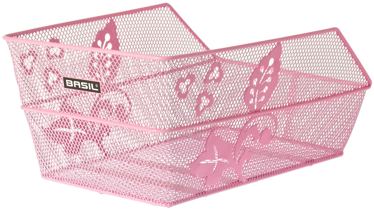 Basil fietsmand, achterop "cento flower" rear basket basil cento flower pink