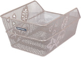 Basil Bicycle basket Cento Flower rear basket 24 x 38.5 x 11 cm - Nude Metallic