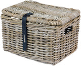 Basil Bicycle basket Dax Small Gray with lid
