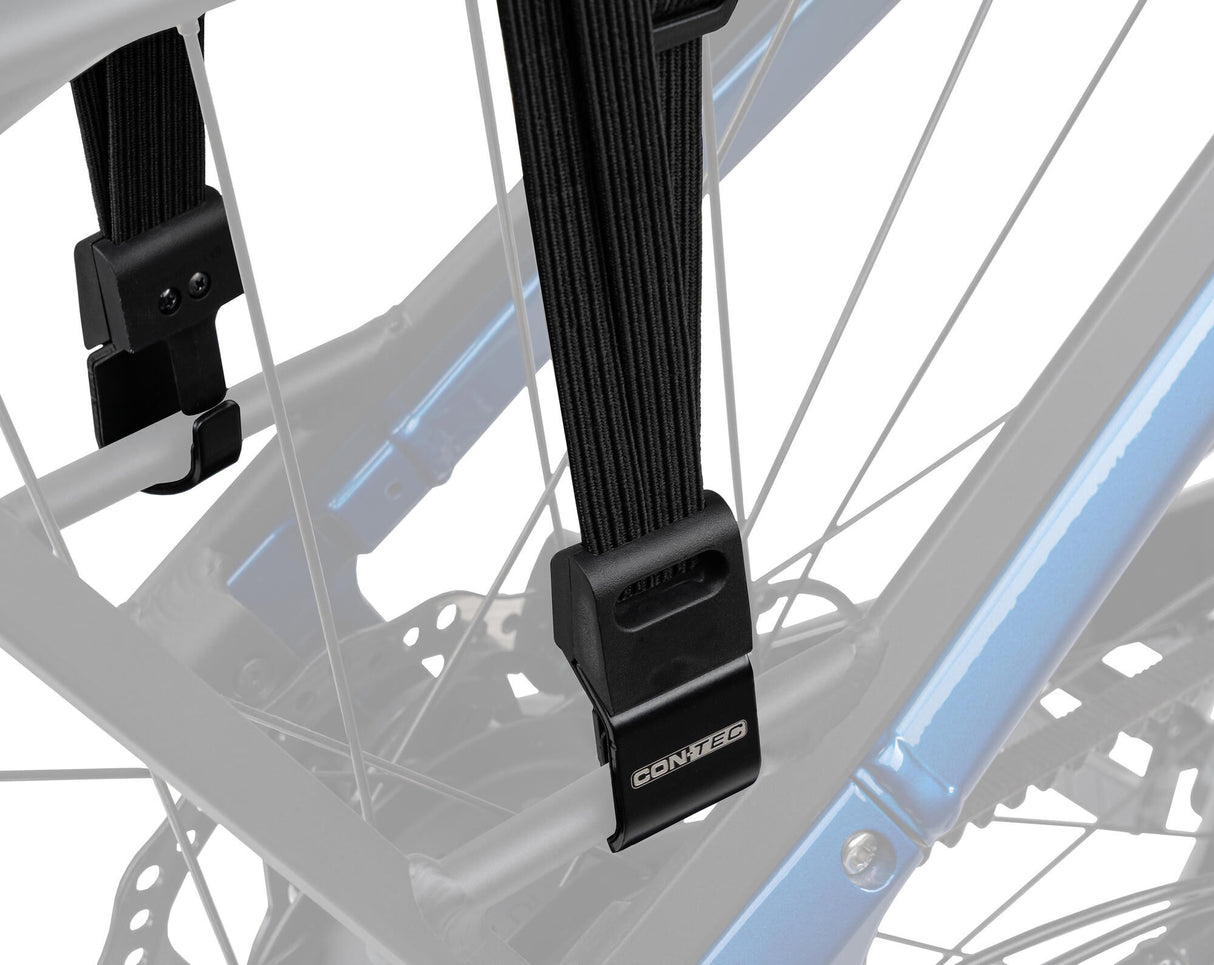 CONTEC "Addventure" lashing strapsSB-packed, robust 4-fold lashing straps with strap divider for better adjustabilitySturdy aluminum hooks, 560 mm long, 12 mm wide straps each