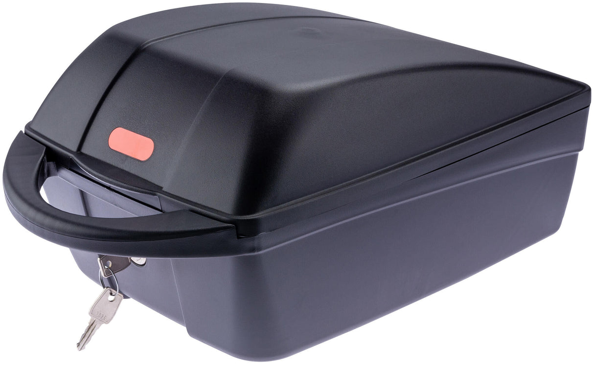 Topkoffer Polisport Luxe met quick release bagagedragerbevestiging - zwart