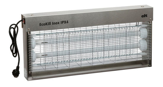 Ecokill elektr vliegenkast inox ipx4 2 x 20w
