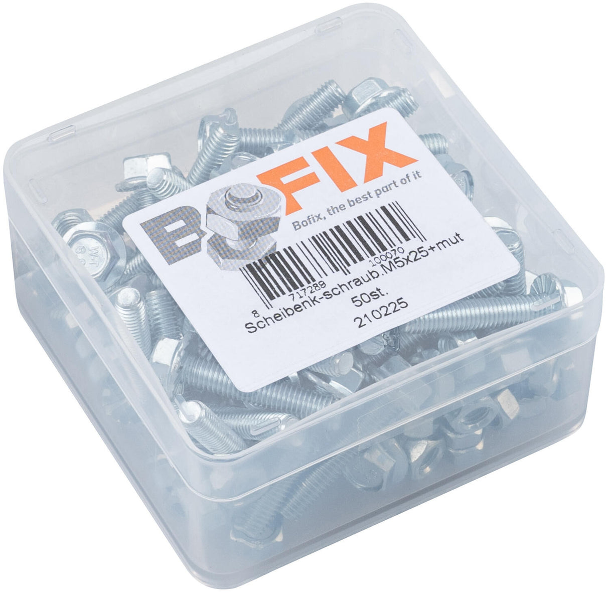 Bofix mudguard M5x25 + nut (P50)