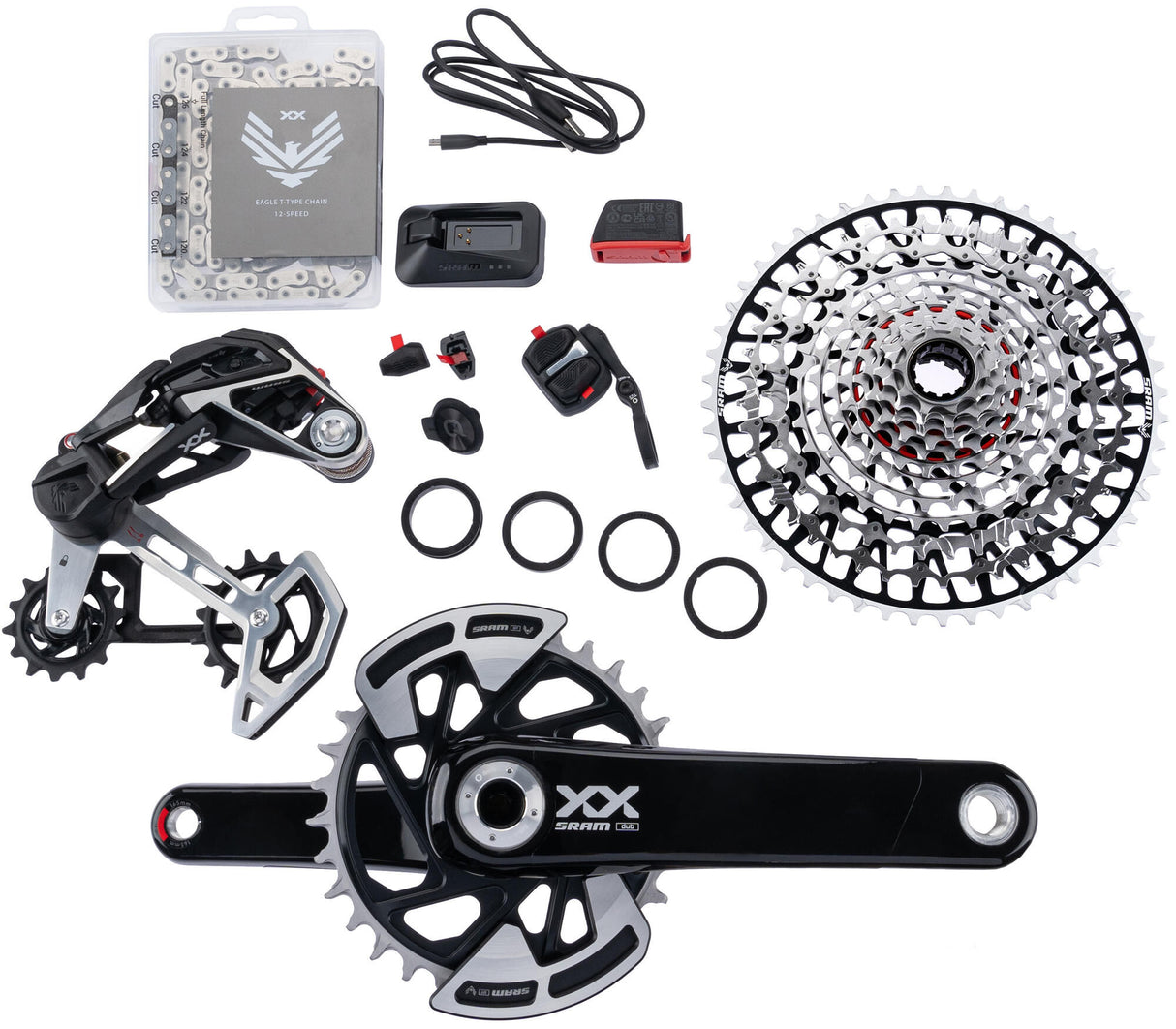 Sram schakelgroep-set xx eagle axs transmission set xx eagle axs tr. 165mm pm