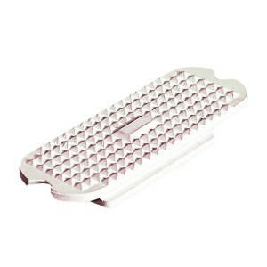 Stijgbeugelinleg recht rubber wit 12cm