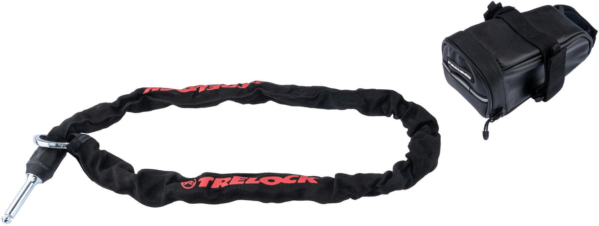 Trelock insteekketting "zr 355" plug-in chain trelock zr355 150cm + saddle bag