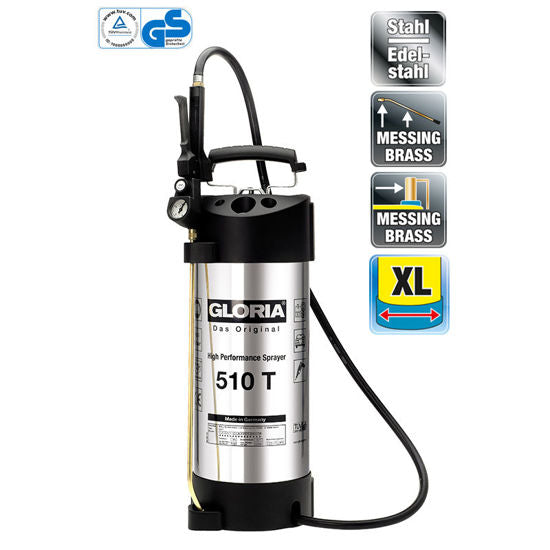 Gloria drukspuit 510t rvs 10 liter