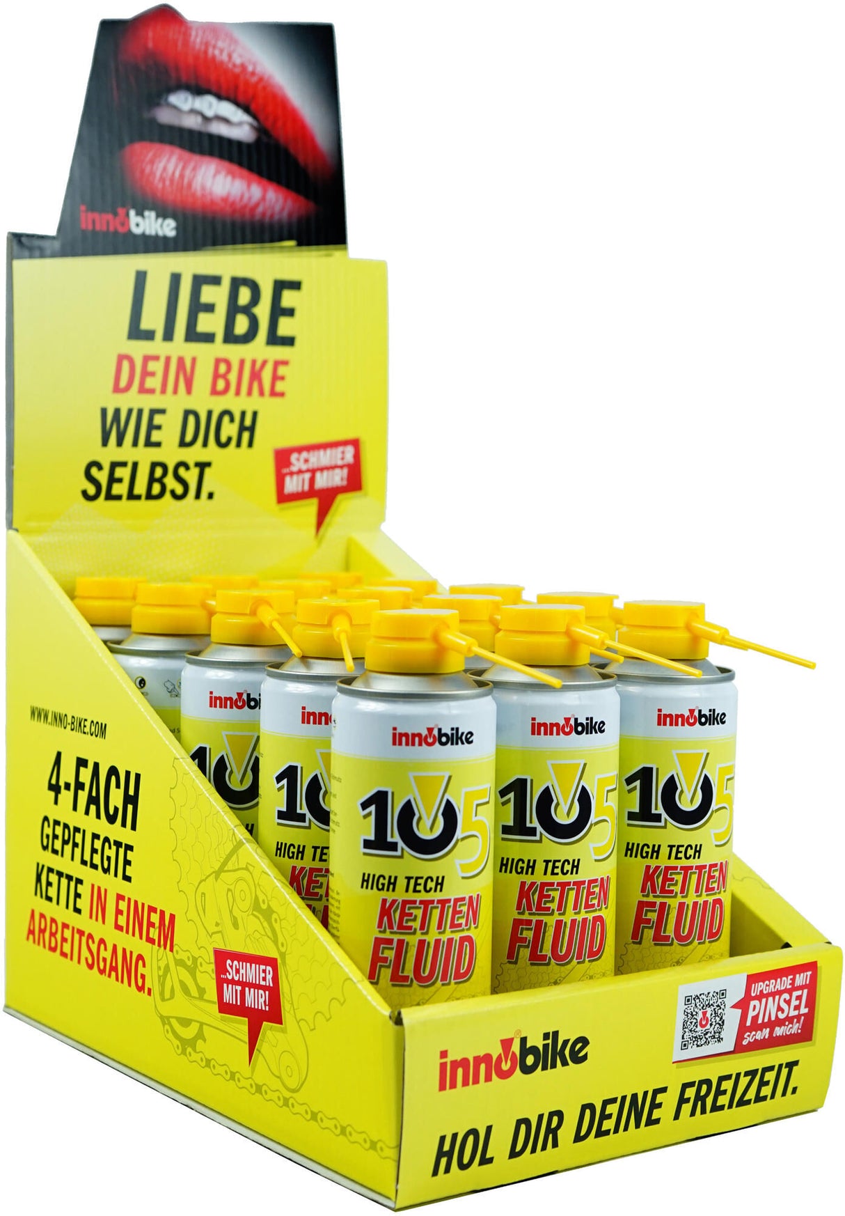 Innobike verkoopdisplay topseller 105 high tech kettenfluid