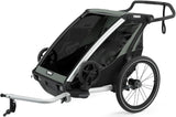 Thule child bike trailer chariot lite double . child trailer chariot lite 2 aga.green