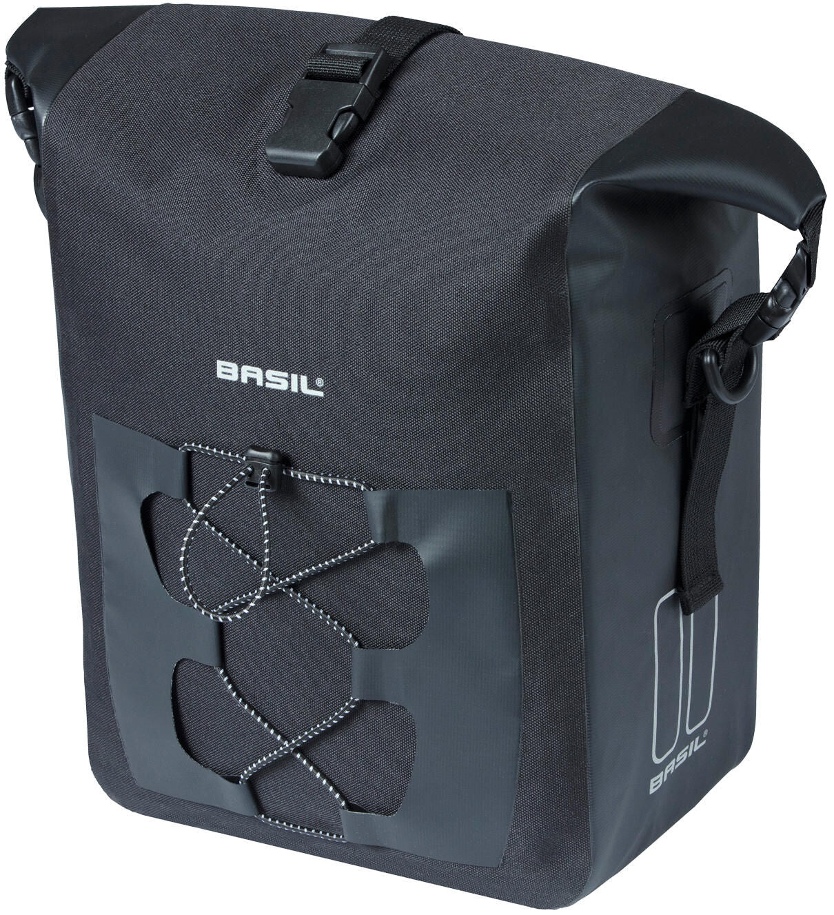Basil Single bicycle bag Navigator Waterproof M MIK 14 Liter - 14 x 24 x 34 cm - Black
