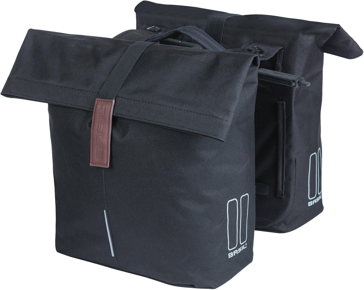 Basil Double Fietstas City Mik 28-32 Liter - Black