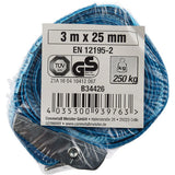 Spanband 1 delig met klemgesp 3meter 25mm