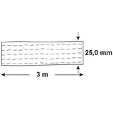 Spanband 1 delig met klemgesp 3meter 25mm