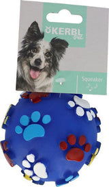 Vinyl bal met pootafdruk 10 cm m pieper op kleur gesorteerd