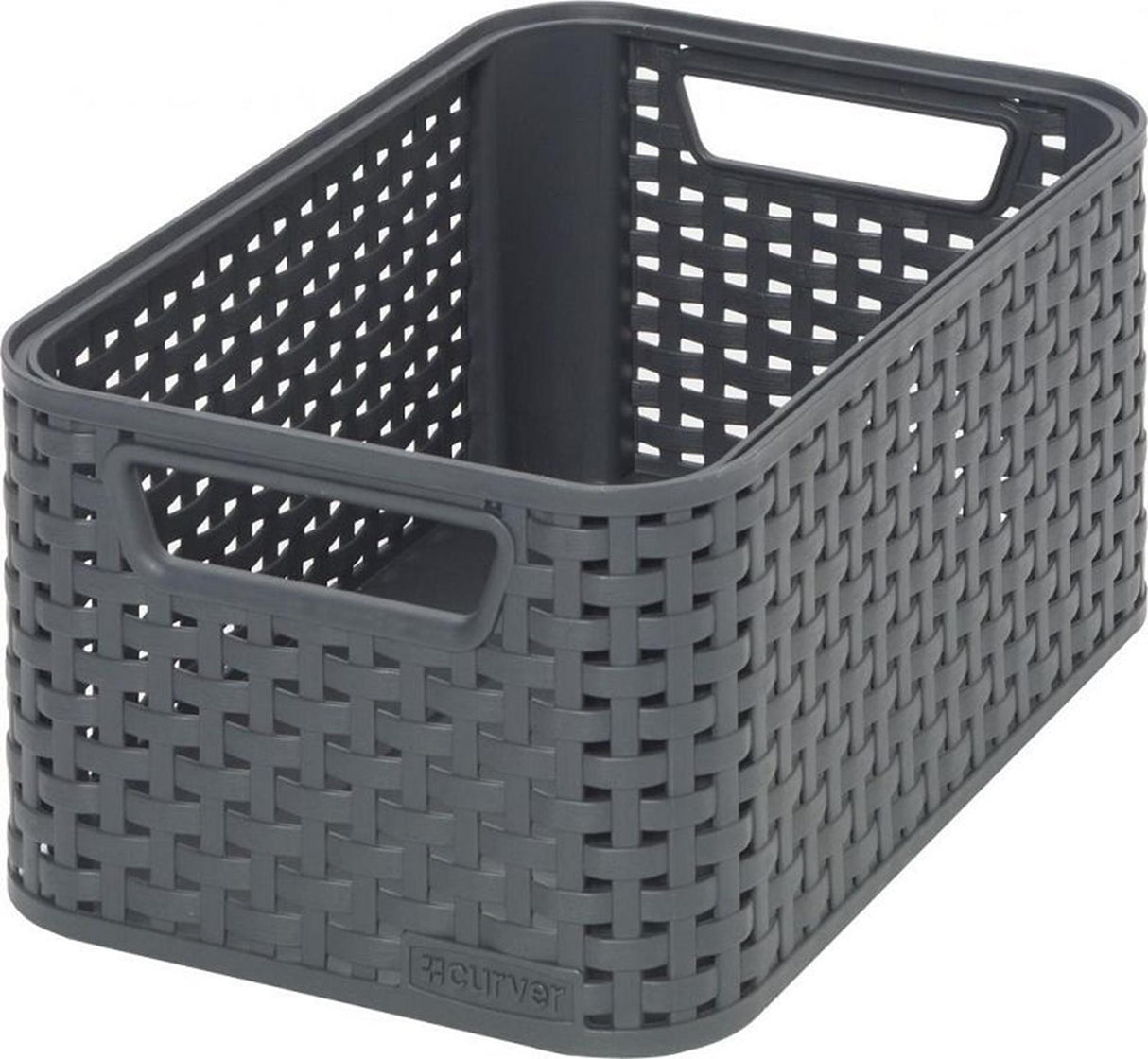 Panier de rangement style Curver taille s 6 l anthracite