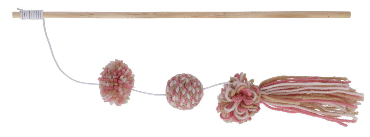 Kattenspeelgoed hengel met wolspeelbal