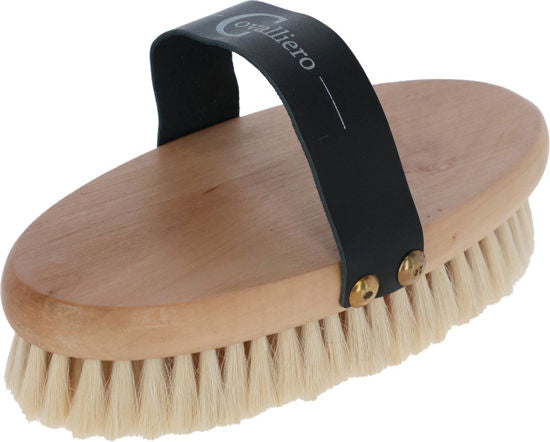 Paardenborstel met houten rug