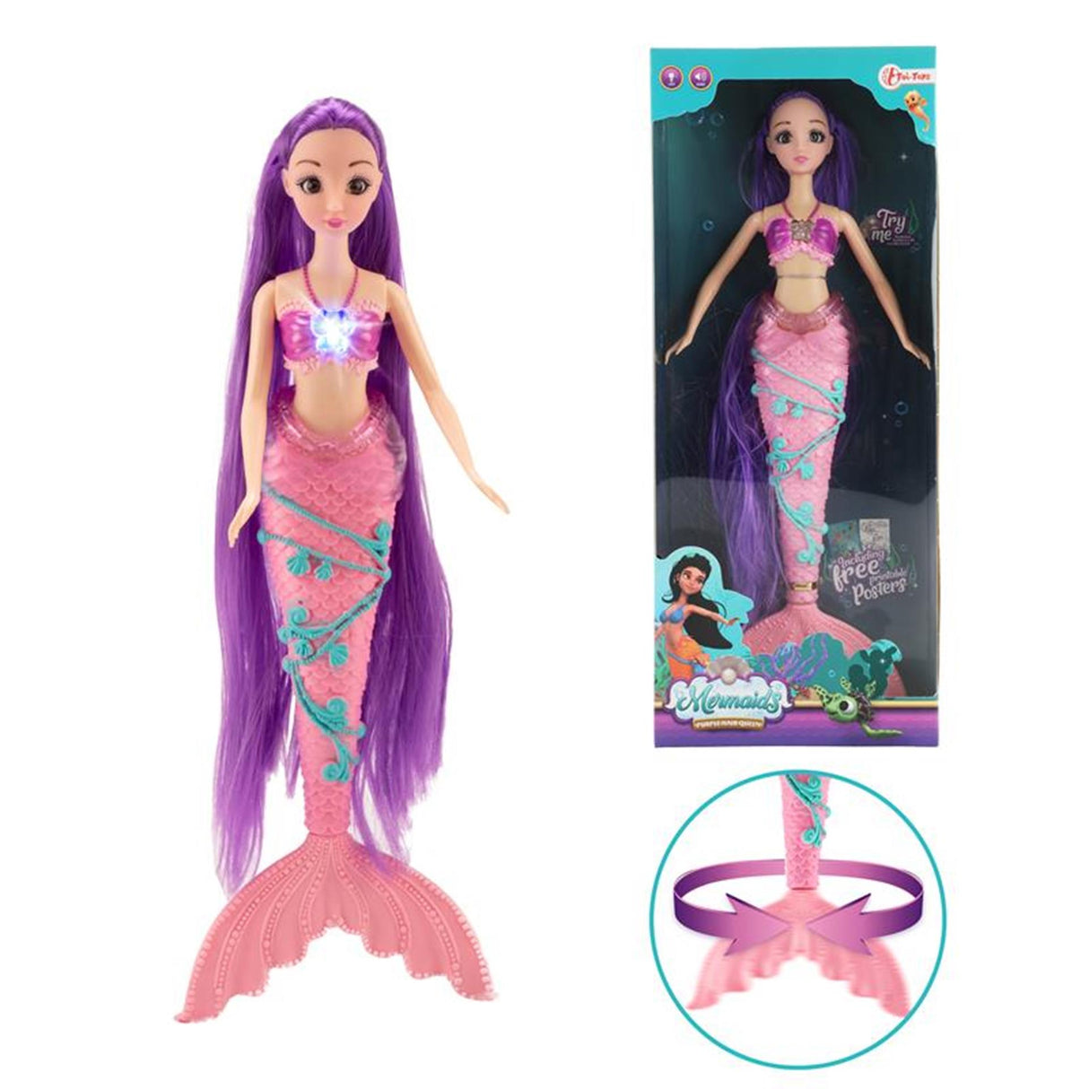Mermaids Zeemeermin Pop met Lang Haar