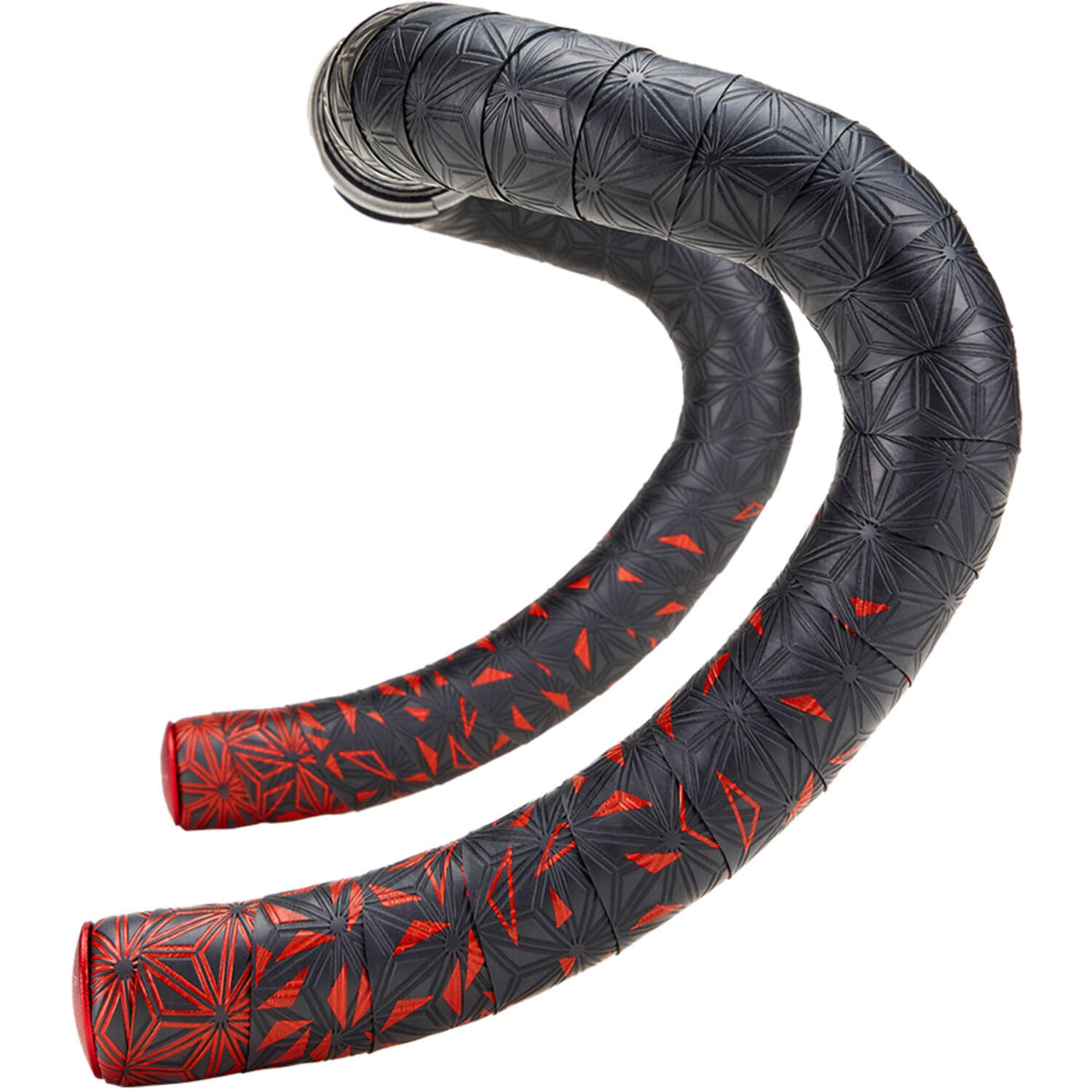 Supacaz Super sticky kush star fade handlebar tape black red including aluminum red handlebar plug