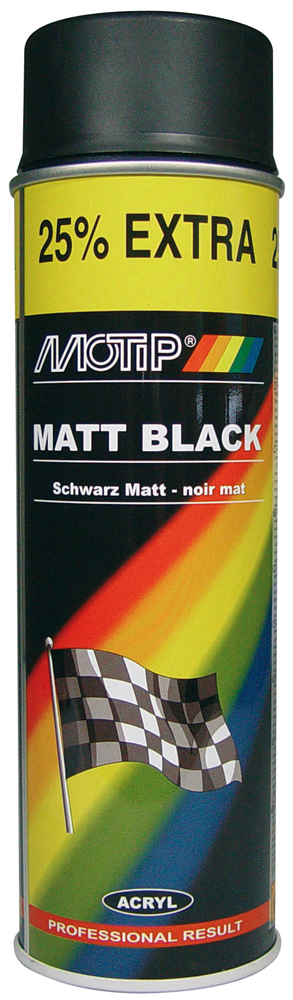 Spray Lacquer Motip Mat Black (500 ml)