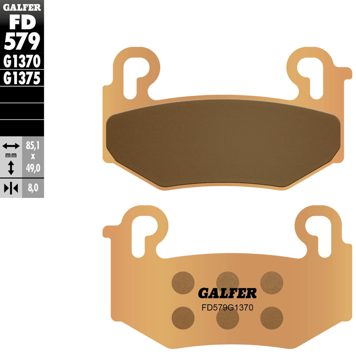 Galfer remblokken fd579 brake pads sinter fd579 g1370