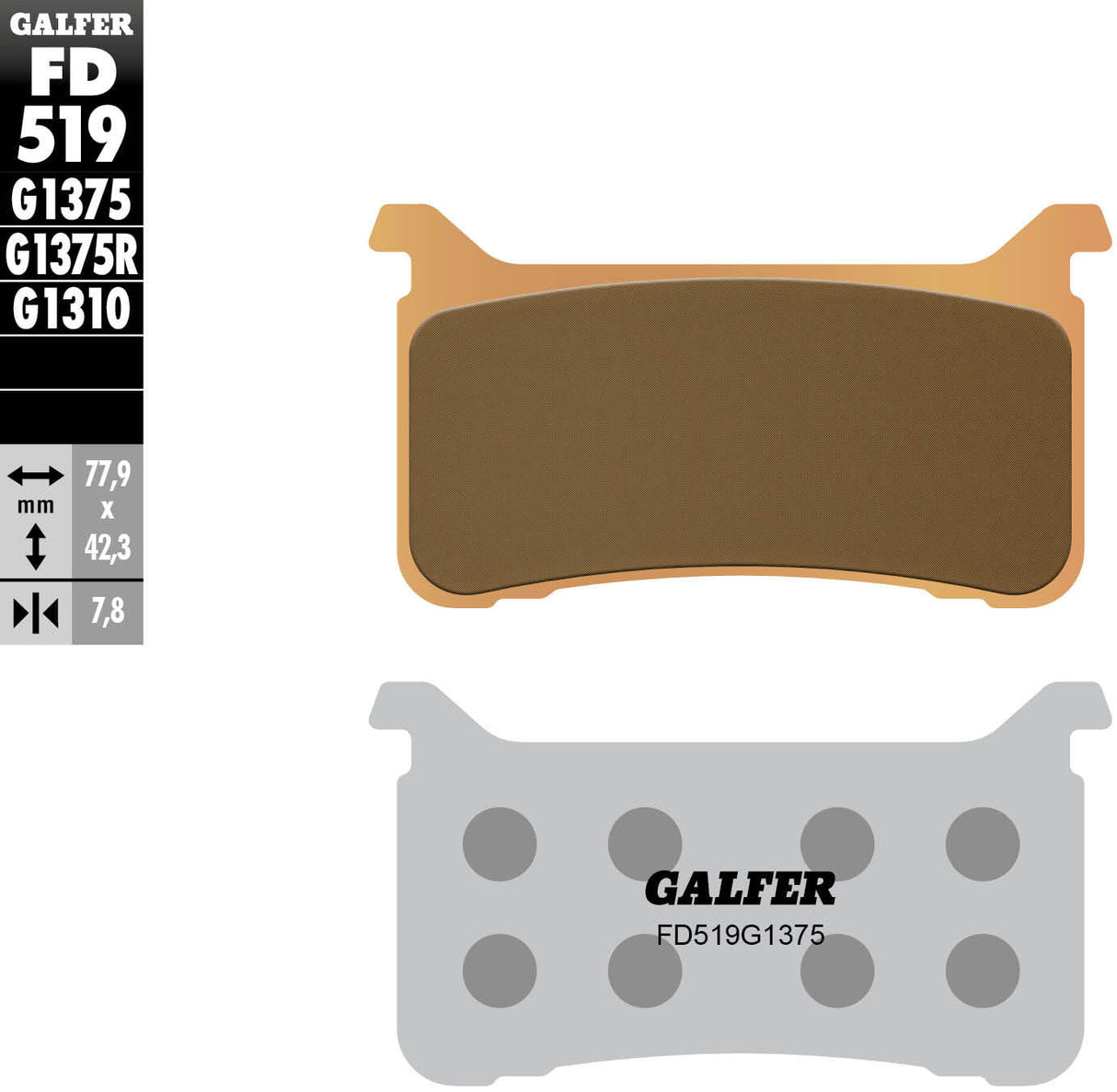 Galfer remblokken fd519