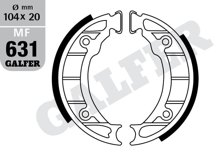 Remschoen brake shoe galfer standard mf 631