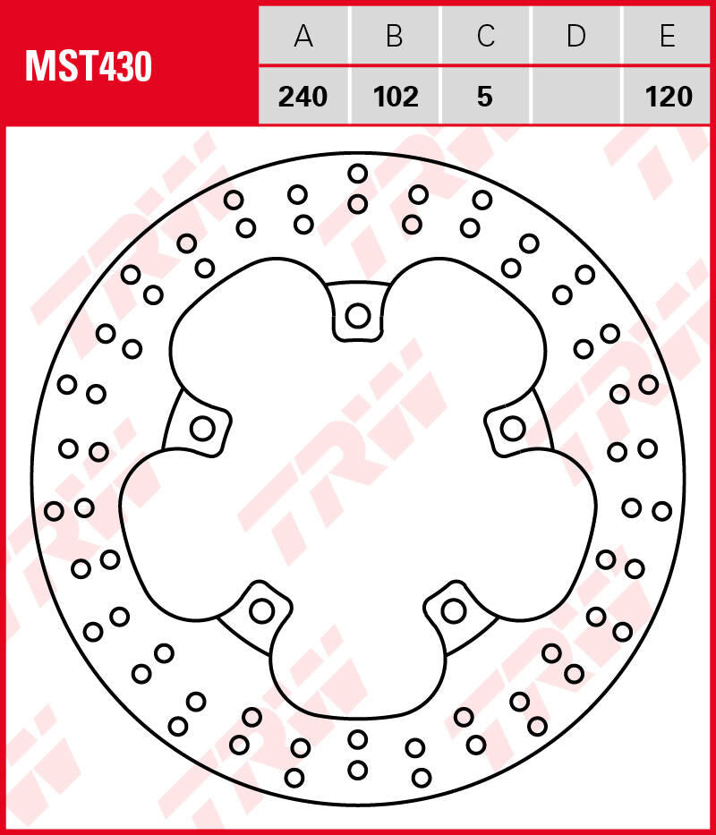 Trw remschijf mst430 rotor mst430 rigid
