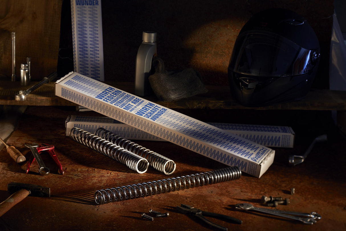 Wirth voorvork veerset gepolijst fork spring set 2080 polished