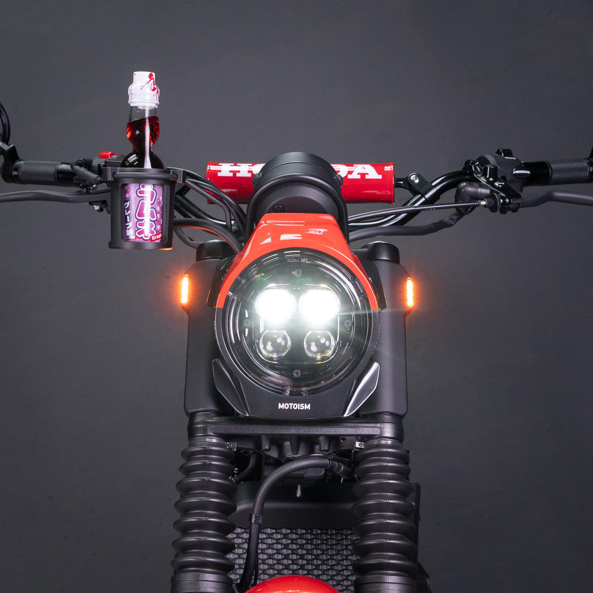 Motoism headlight mask the nightcrawler . headlight mask mi honda cl500