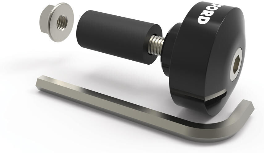 Oxford stuurdoppen barends 1 handlebar plugs 1 black 22 mm handlebars