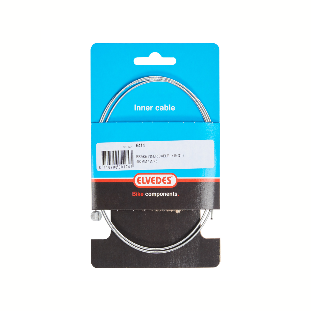 Cábla istigh coscáin Elvedes 900mm 1 × 19 sreang galbhánaithe ø1.5mm le T-nipple ø7 × 6mm