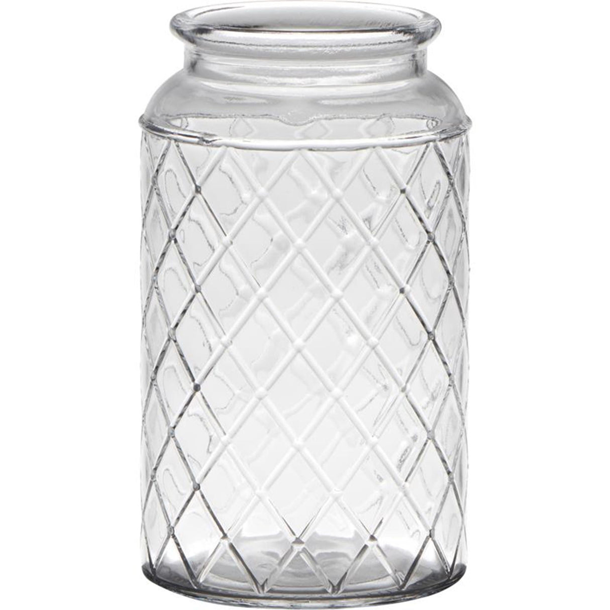 Hakbijl glass brussel vaas glas met motief ø10xh18cm