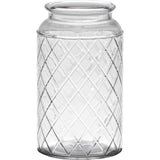 Hakbijl glass brussel vaas glas met motief ø10xh18cm