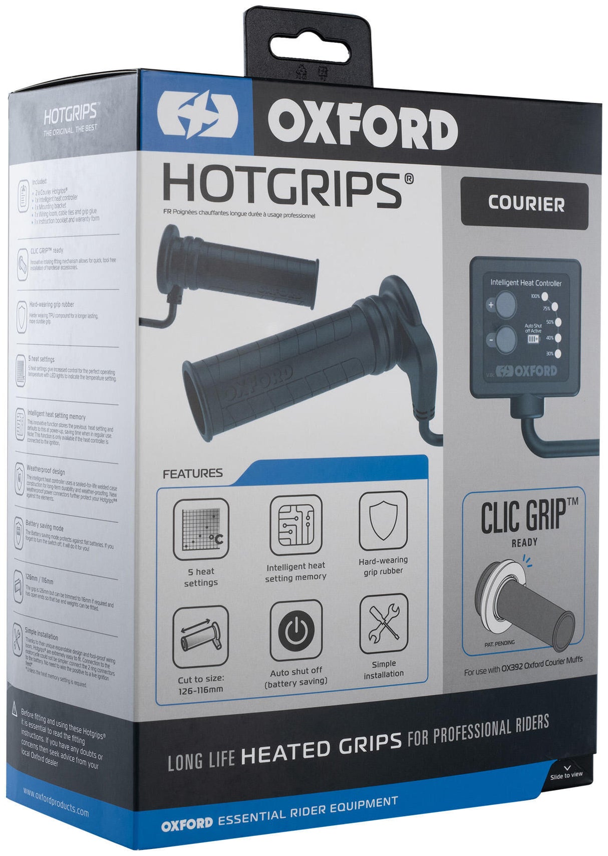 Oxford heated grips courier hotgrips® . heated grips adv c 22+25mm open 5-stage