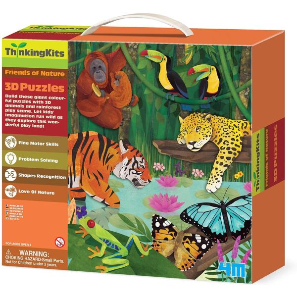 Dam tänkande kit golvpussel 3D regnskog