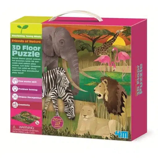 Přehrada myšlení sady podlahové puzzle 3D safari