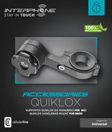 Interphone mobiele telefoon case houder quiklox caseholder q-lox for bicycle handleb