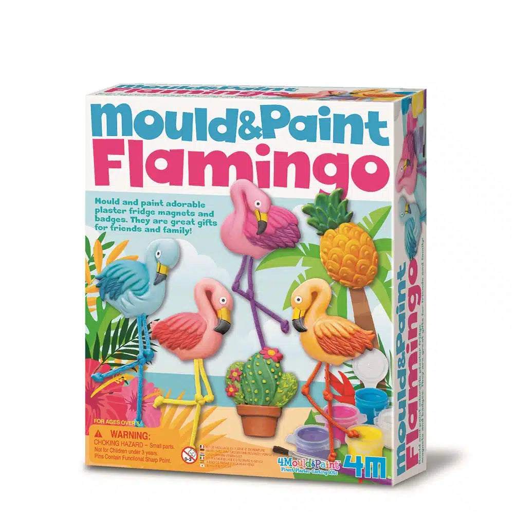 4m flamingo plaster casting and painting with magnets