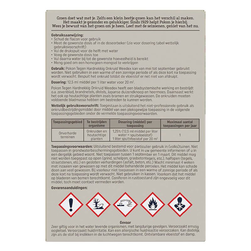 Pokon contra ervas daninhas teimosas concentrado 100ml weedex