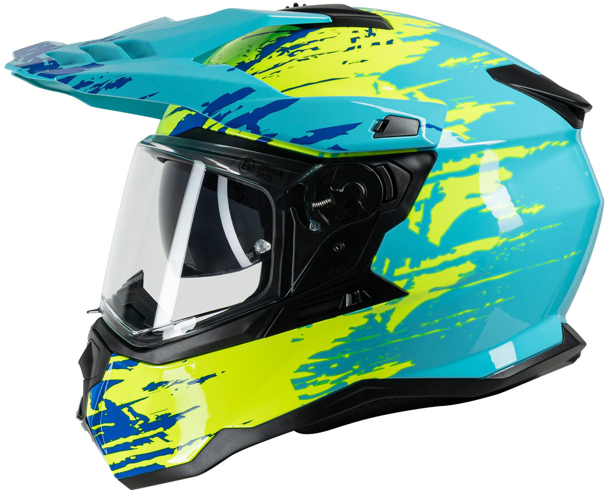 Spec-x endurohelm sx-62.01 r1 stinger adv helmet spac-x sx-62.01 r1 stinger adv xl white yel.