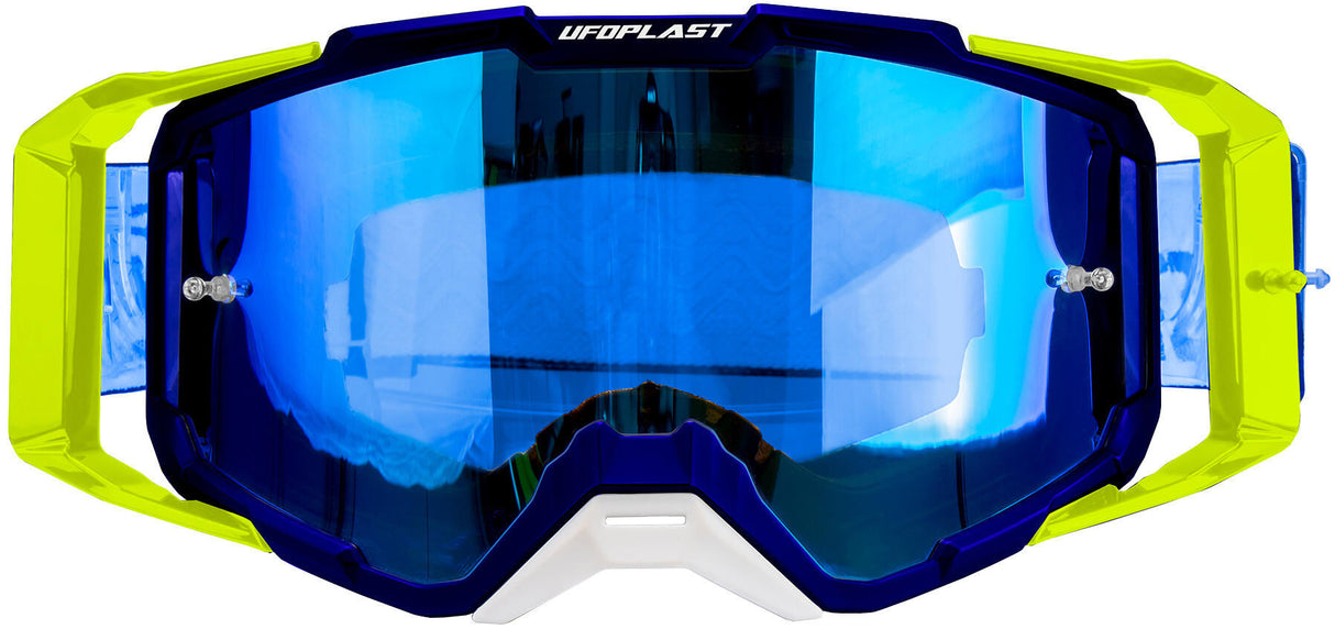 Ufo pee motocross goggles core 2.0. crossglasses core 2.0 blue yellow