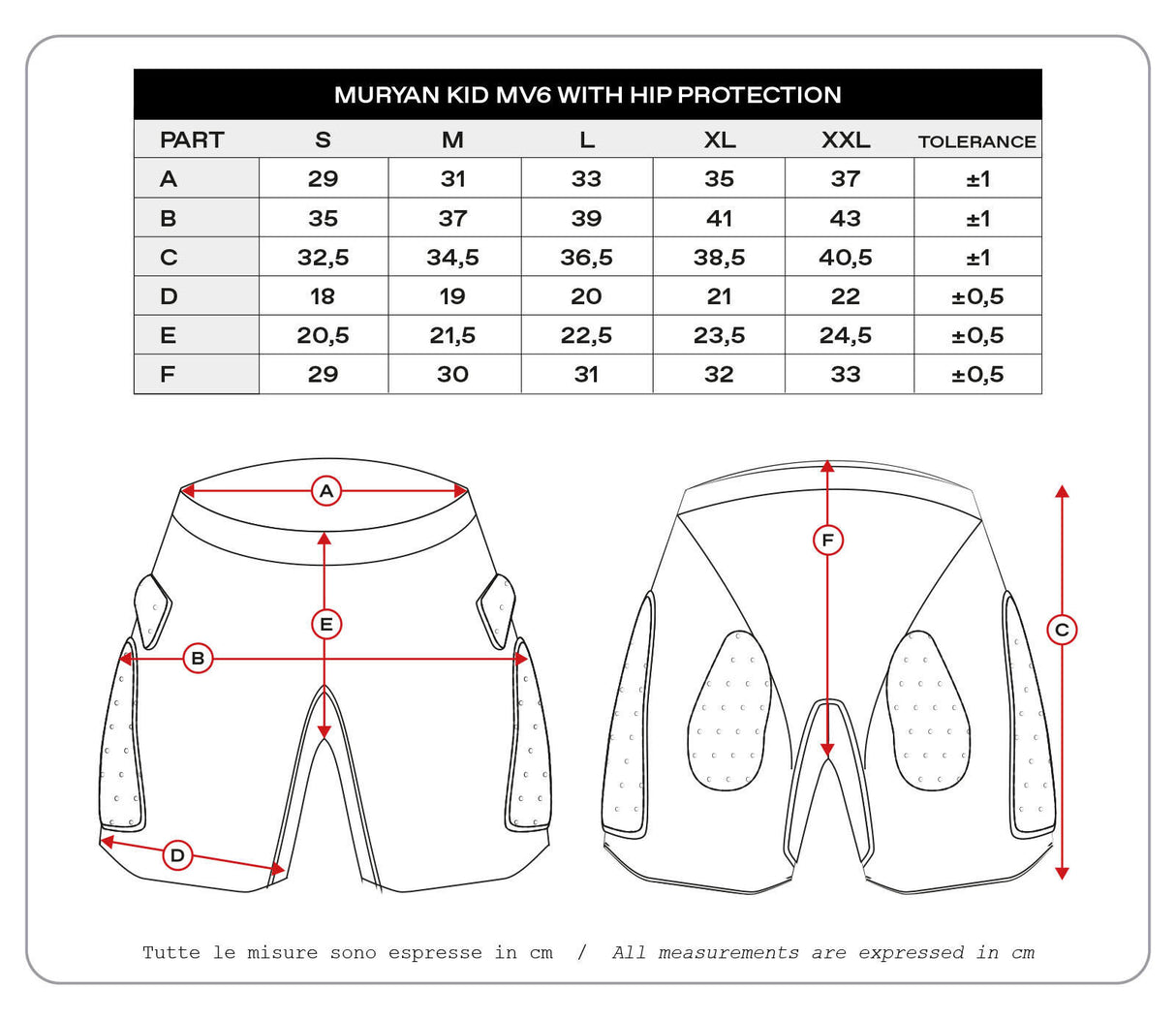 Ufo plast protector broek "muryan mv6". children's protec. trouse muryan mv6 black gr. m