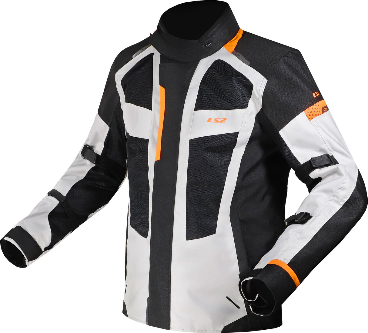 Ls2 scout jas jacket scout man black gray orange 3xl