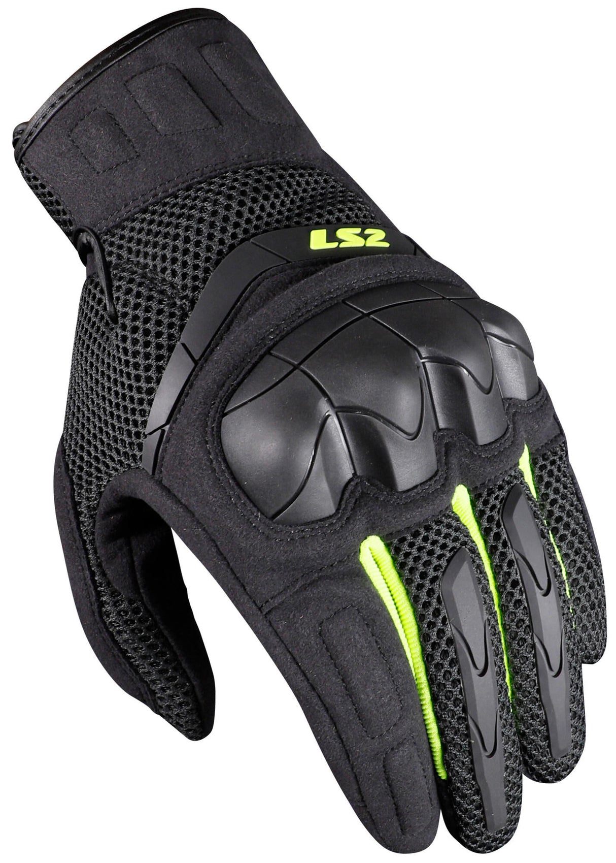 Ls2 handschoenen kubra man gloves kubra man anthracite h-v yellow xl
