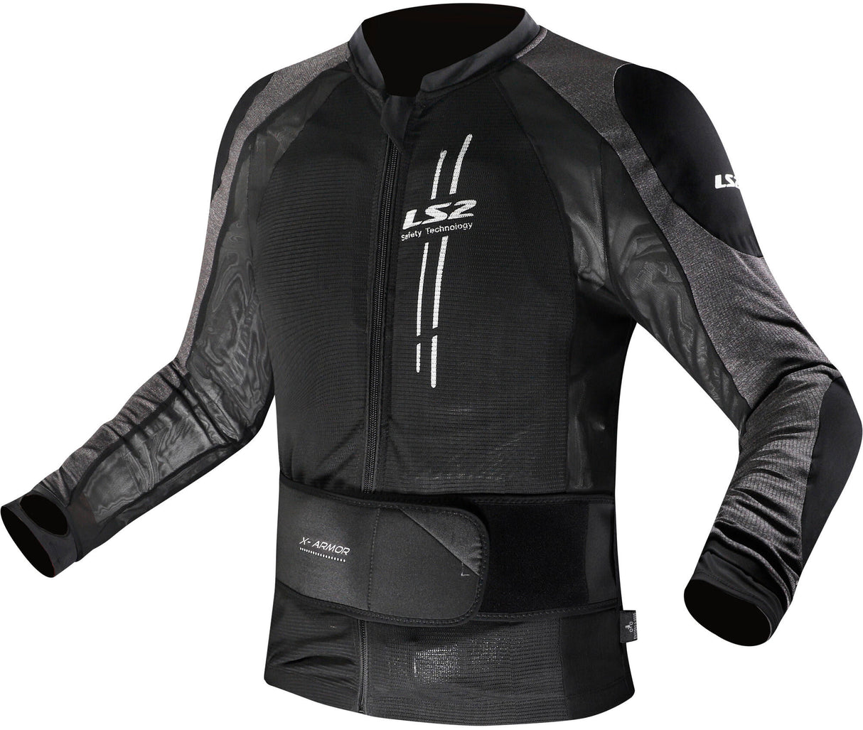 Ls2 jas x-armor jacket x-armor man black silver xl 2xl