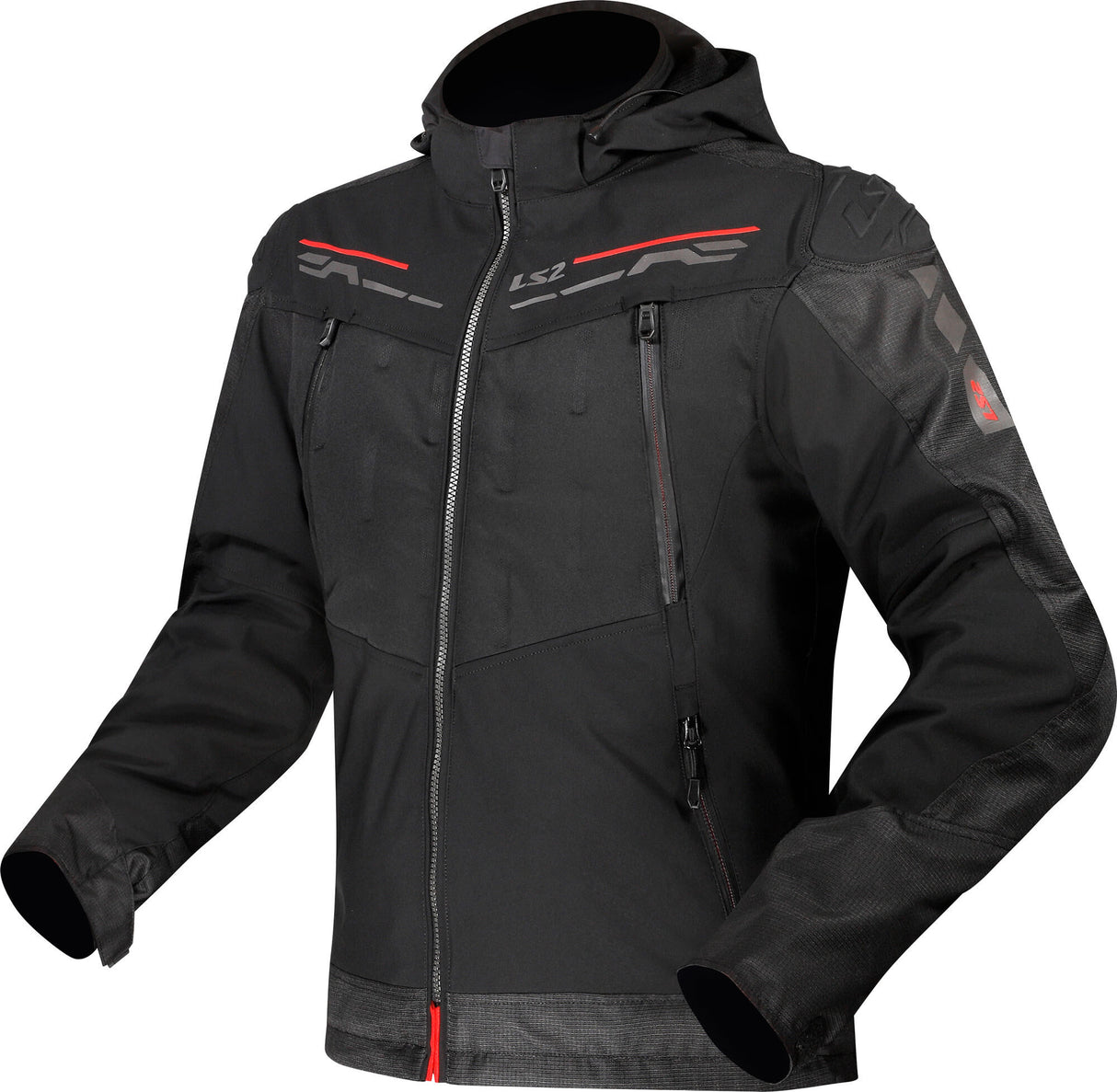Ls2 zirconium jacket jacket zirconium mens black red gr. xl