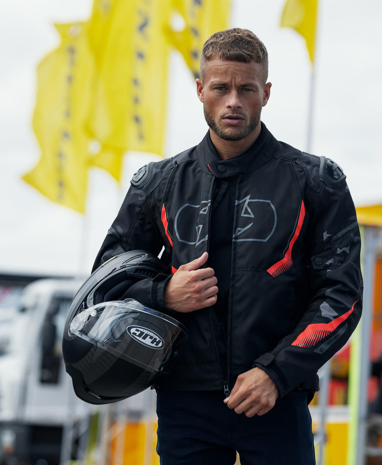 Oxford jas omega 1.0 jacket omega 1.0 d2d ms black camo red m