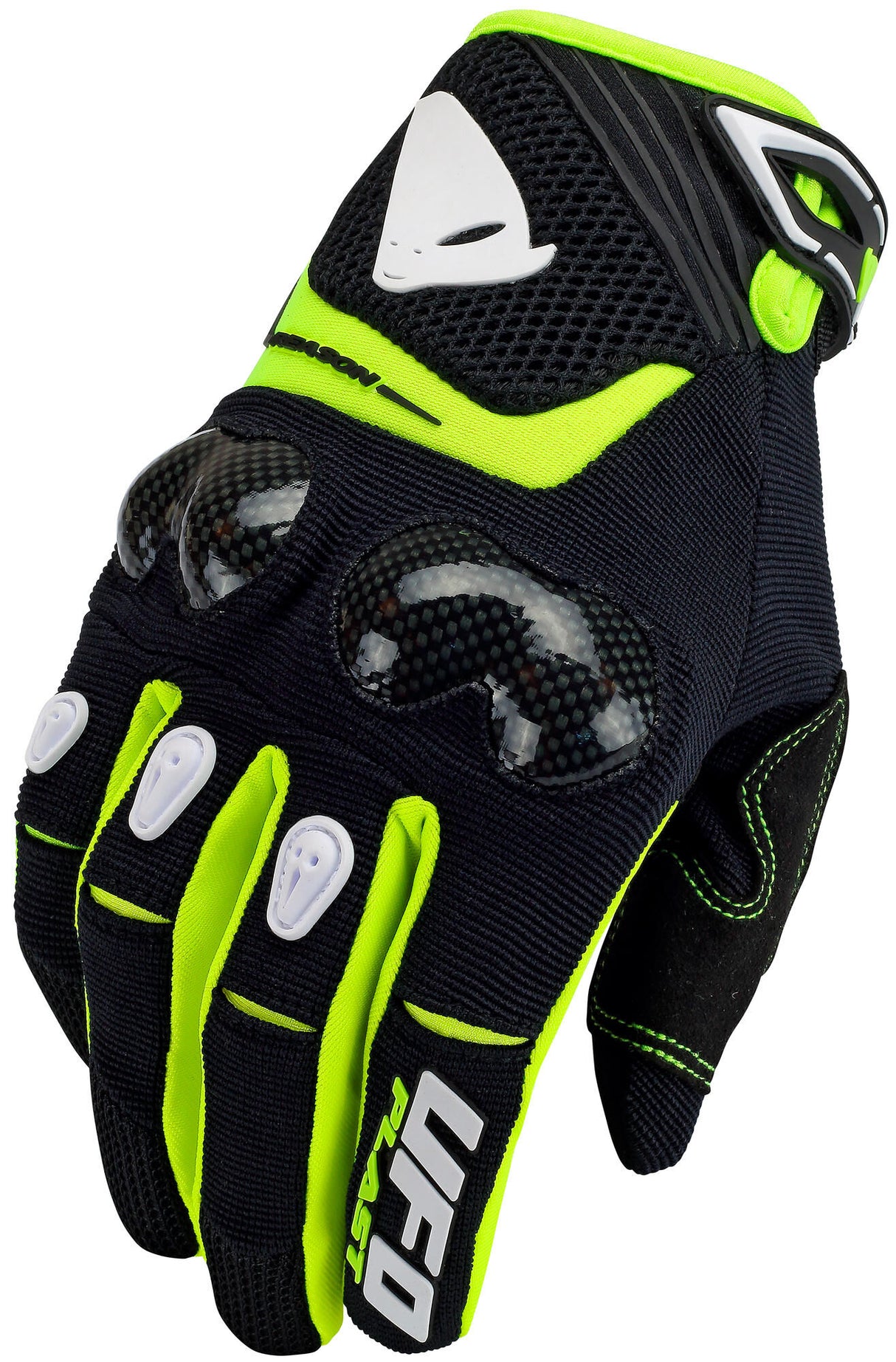Ufo pee motocross glove reason gloves ufo reason black neon yellow gr. m