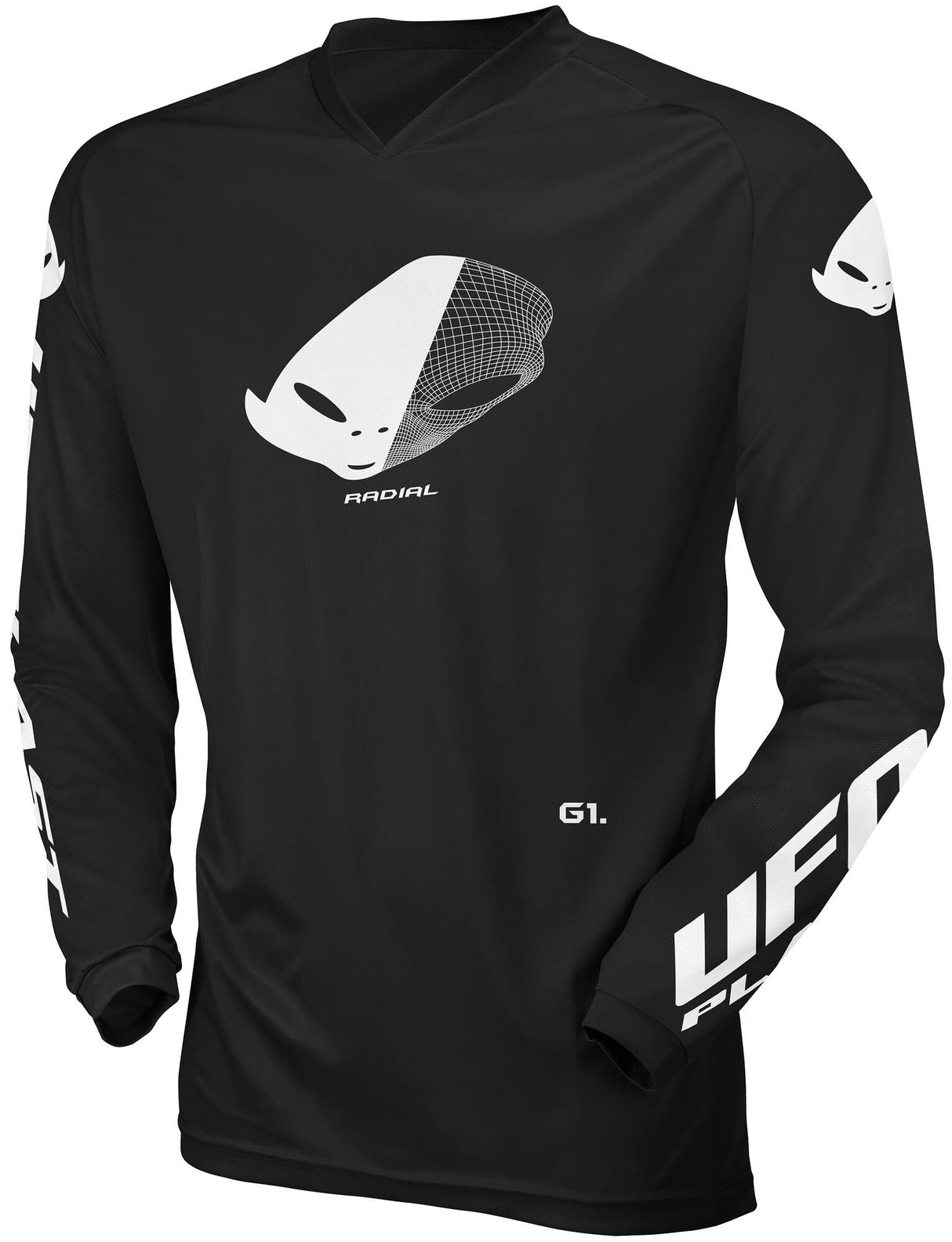 Ufo plast jersey mx radial children's jersey ufo rad black gr. xxs